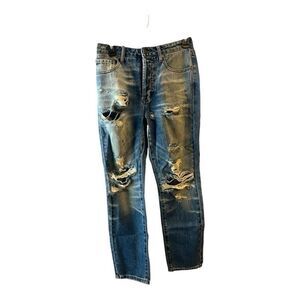 Sandrine Rose Trucker Style Ripped Jeans Size 27-15